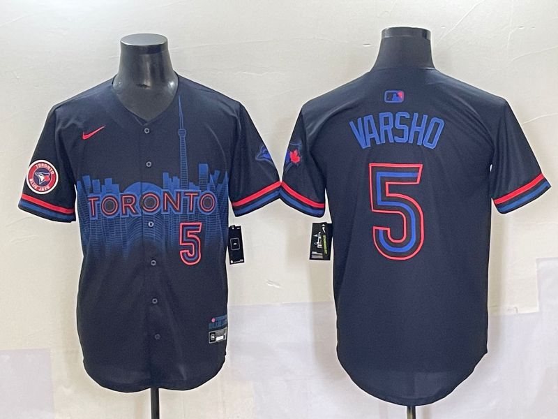 Men 2025 Toronto Blue Jays #5 Varsho Black Joint Name Nike MLB Jersey style 14->toronto blue jays->MLB Jersey